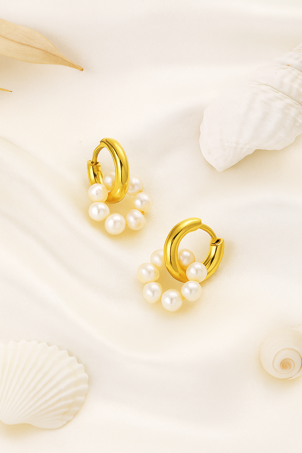 ORA Jewelry CY™ | Pearl Aura 18K Gold-Plated Pearl Drop Earrings