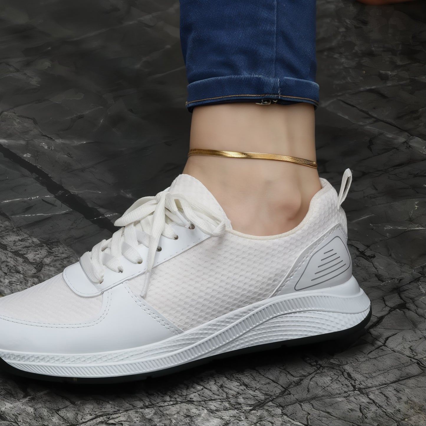 ORA Jewelry CY™ | Sleek Trace 316 Stainless Steel Gold Anklet