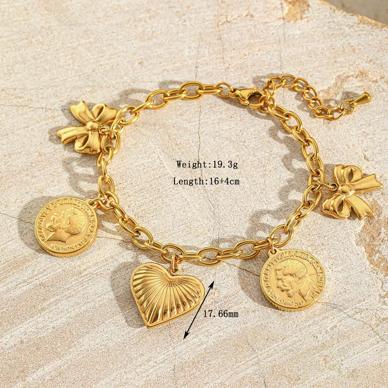 ORA Jewelry CY™ | Belle Amour 18K Gold-Plated Stainless Steel Bracelet