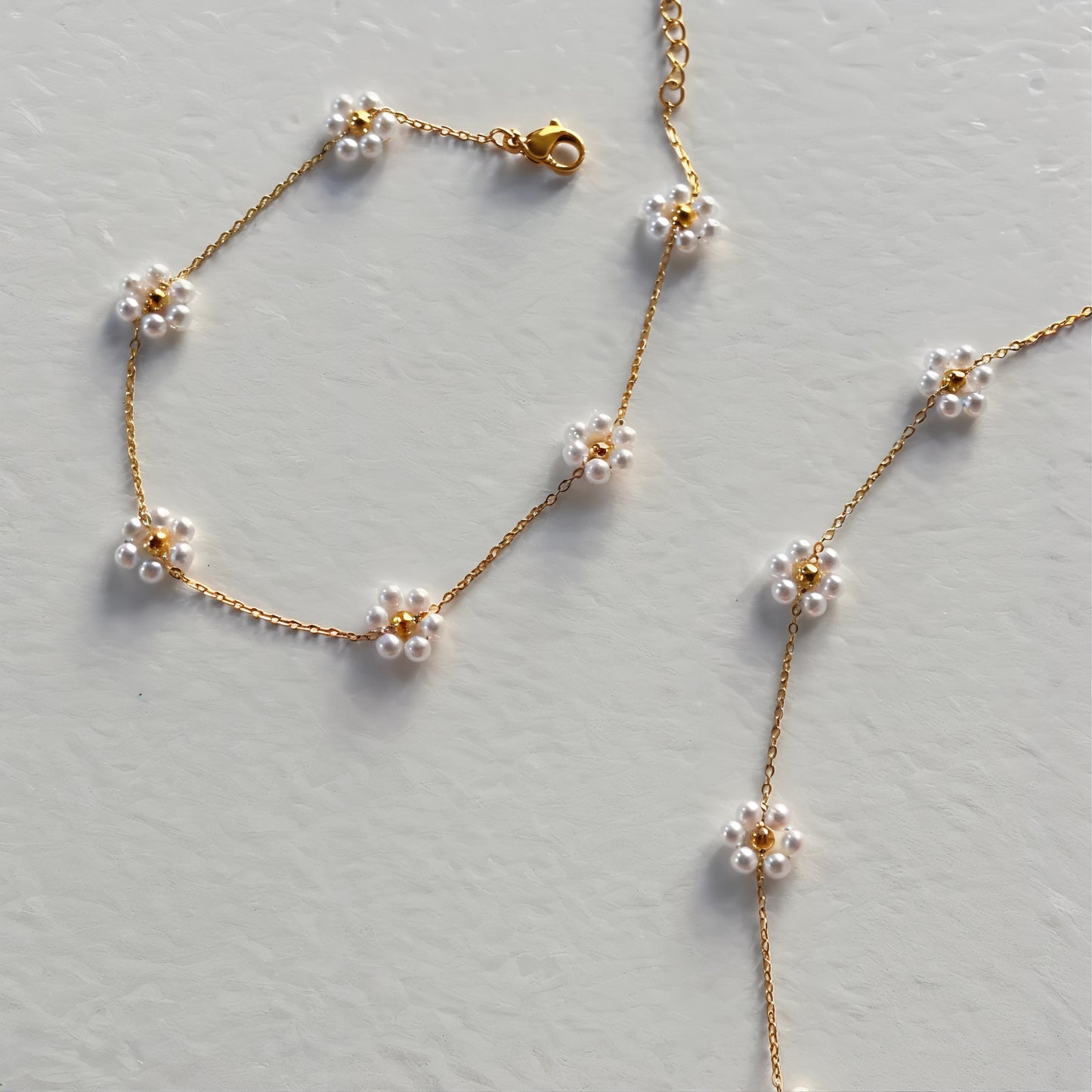 ORA Jewelry CY™ | Floral Trio 18K Gold-Plated Charm Jewelry Set