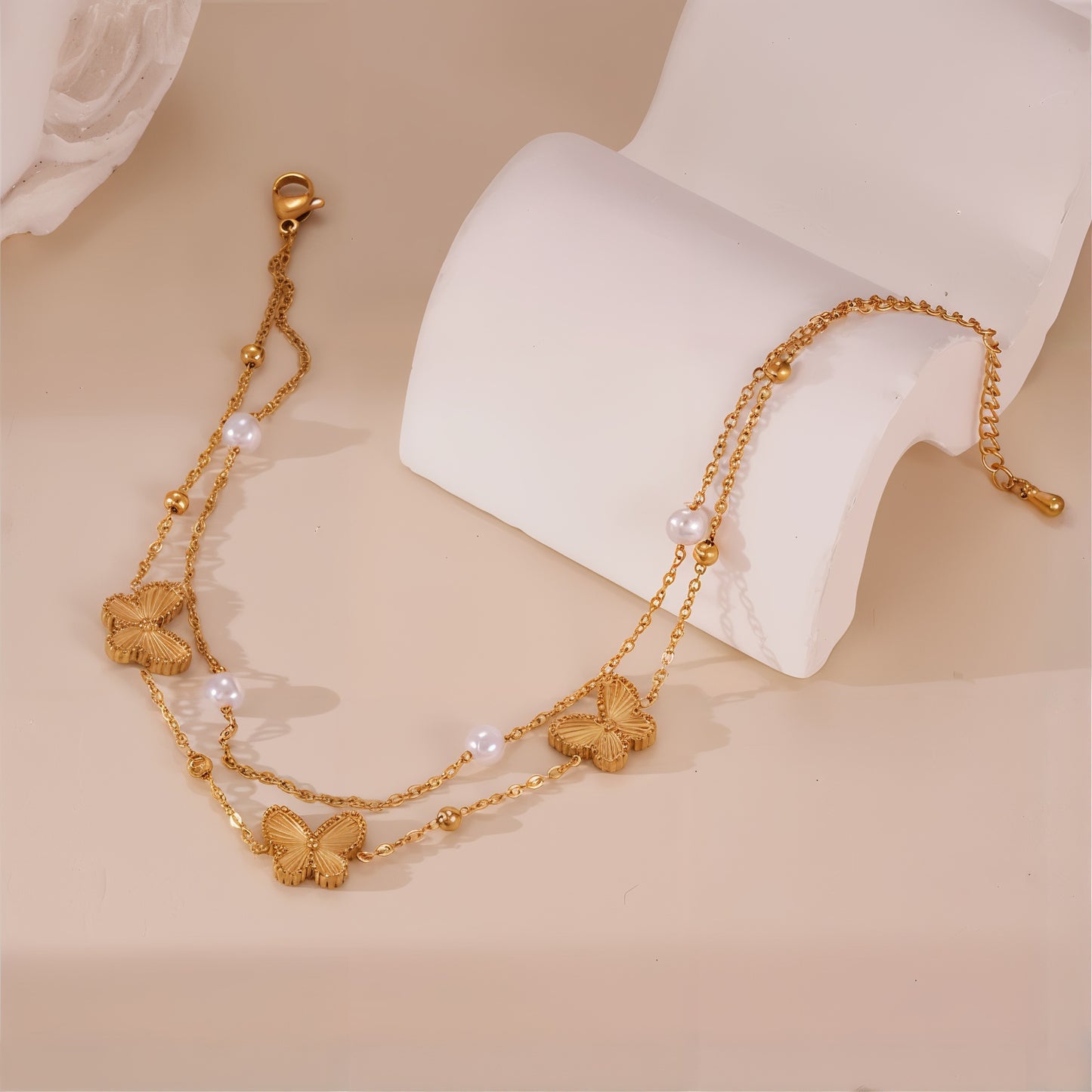 ORA Jewelry CY™ | Butterfly Breeze Charm Anklet