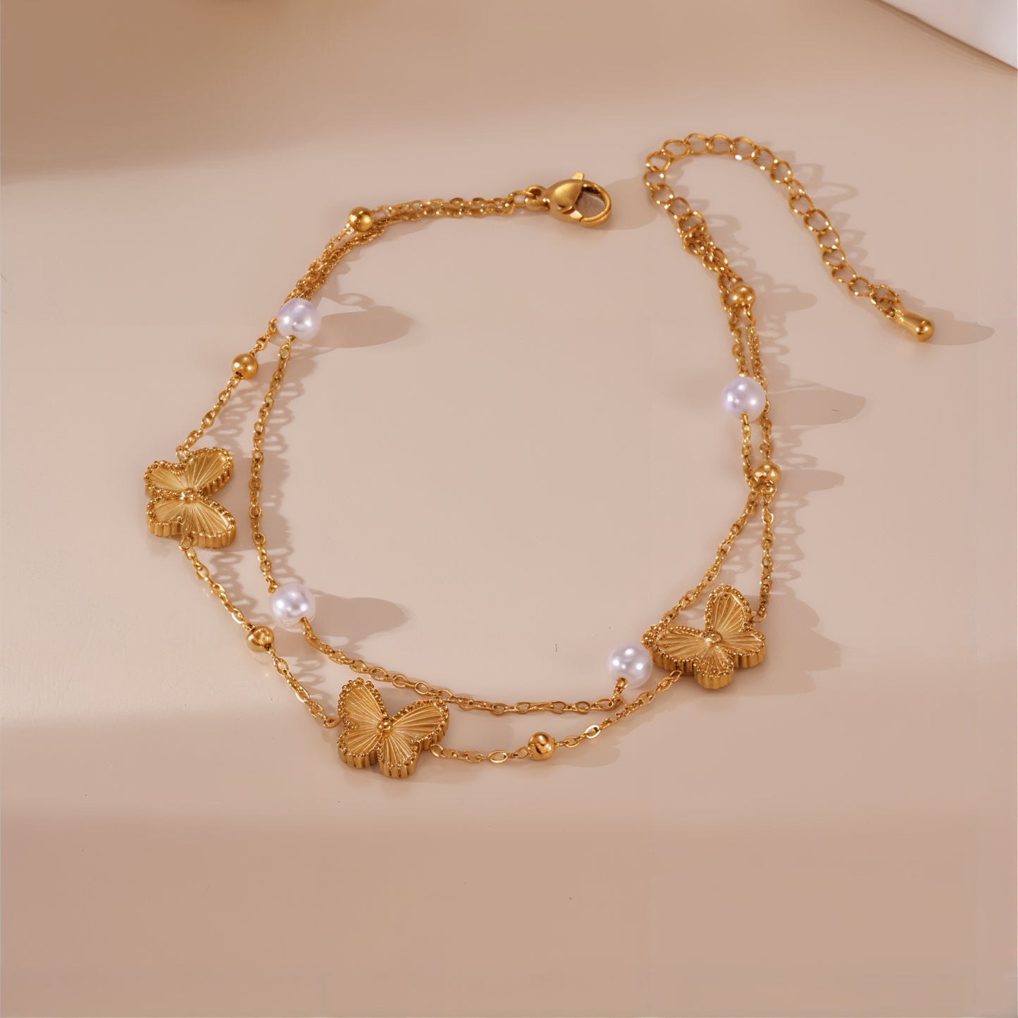 ORA Jewelry CY™ | Butterfly Breeze Charm Anklet