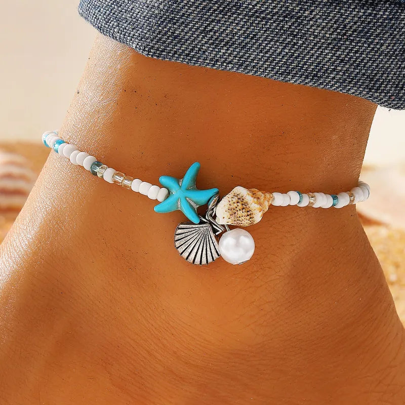 ORA Jewelry CY™ | Seabreeze Dreams Resin & Shell Anklet
