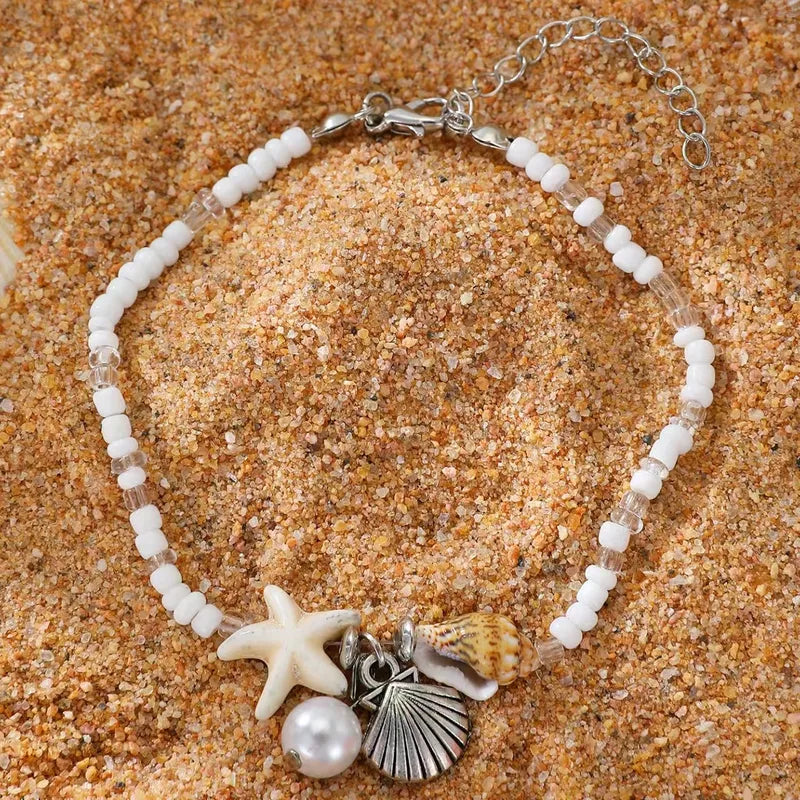 ORA Jewelry CY™ | Seabreeze Dreams Resin & Shell Anklet