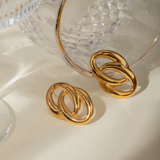 ORA Jewelry CY™ | Halo Loop Stainless Steel Earrings