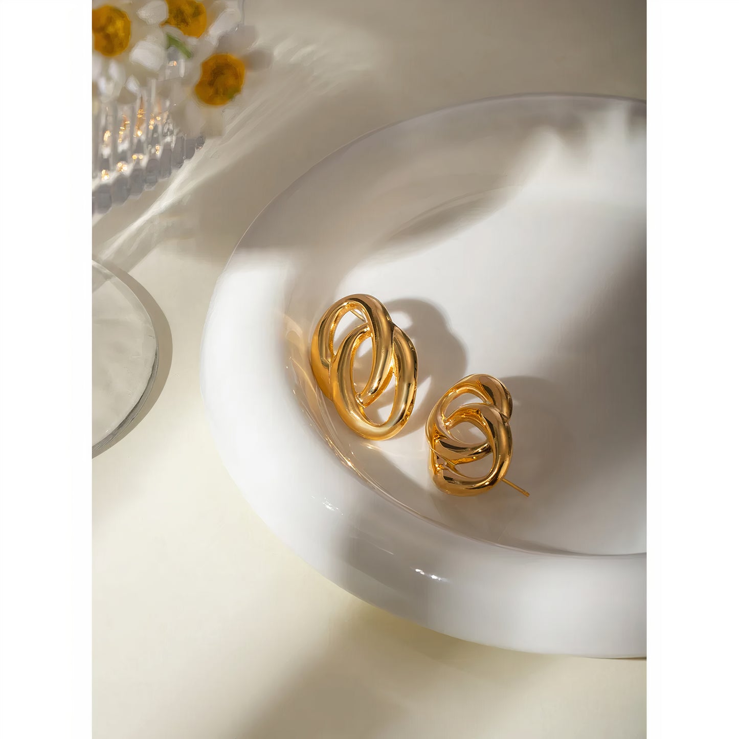 ORA Jewelry CY™ | Halo Loop Stainless Steel Earrings