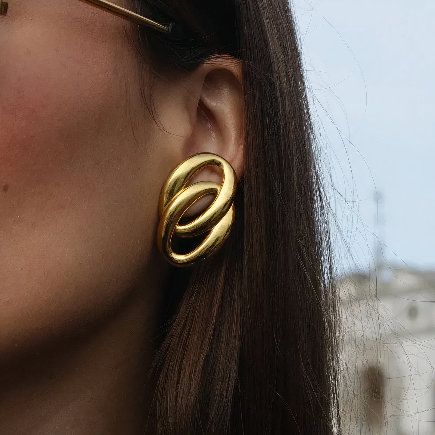 ORA Jewelry CY™ | Halo Loop Stainless Steel Earrings