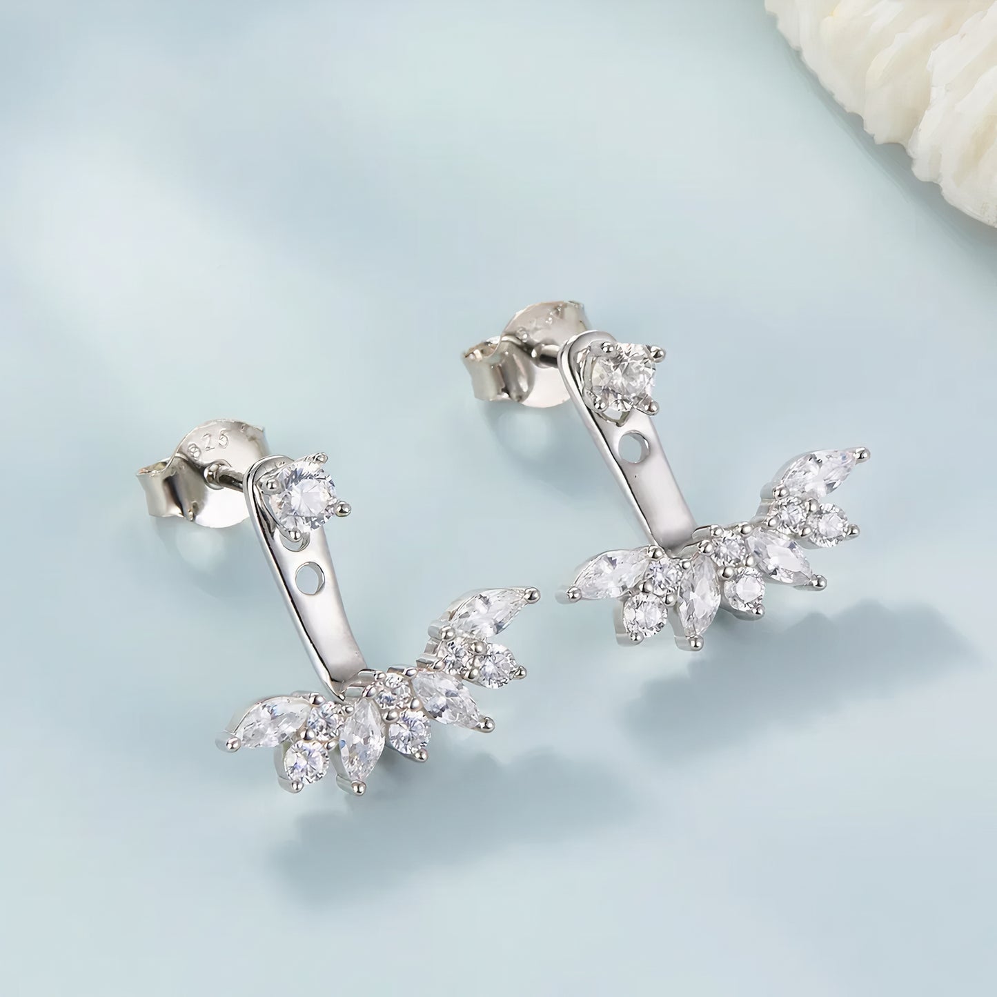 ORA Jewelry CY™ | Crystal Bloom 925 Sterling Silver Ear Studs