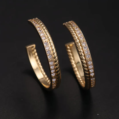 ORA Jewelry CY™ | Vintage Luxe 18K Gold-Plated Hoop Earrings