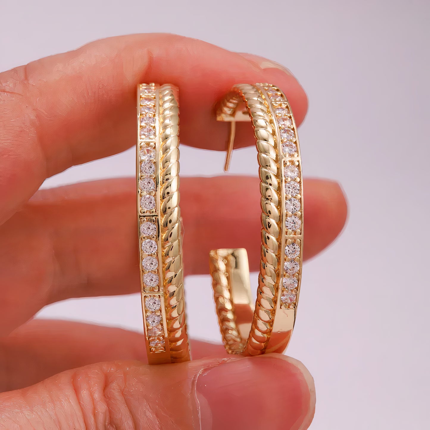 ORA Jewelry CY™ | Vintage Luxe 18K Gold-Plated Hoop Earrings