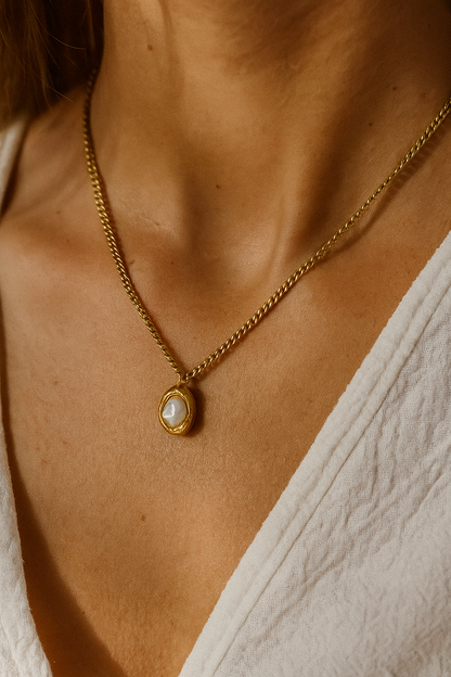 ORA Jewelry CY™ | Sol Pearl 18K Gold-Plated Freshwater Necklace