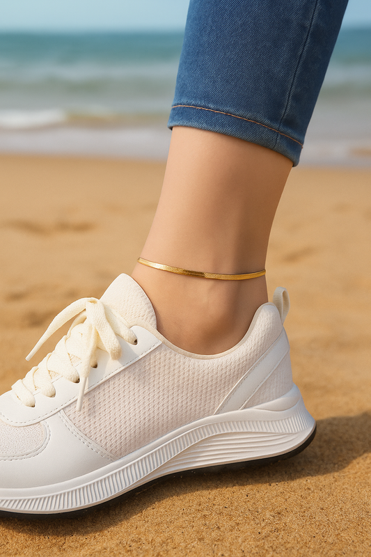 ORA Jewelry CY™ | Sleek Trace 316 Stainless Steel Gold Anklet