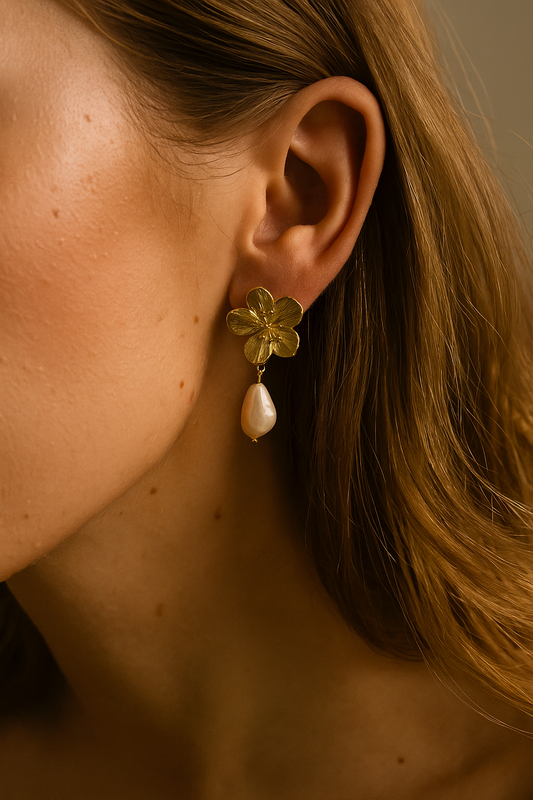 ORA Jewelry CY™ | Blossom Glow Pearl Drop Earrings