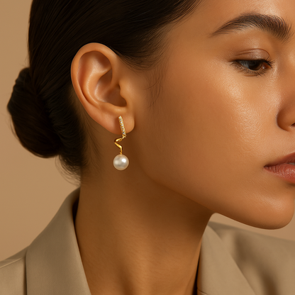 ORA Jewelry CY™ | Whisper Pearl 18K Gold-Plated Sterling Silver Studs