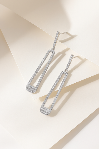 ORA Jewelry CY™ | Celestial Arc Sterling Silver Drop Earrings