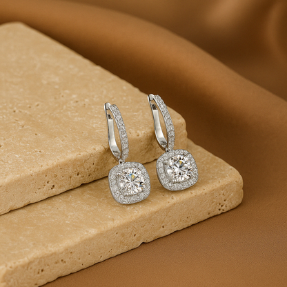 ORA Jewelry CY™ | Aurora Radiance Inlay Moissanite Earrings