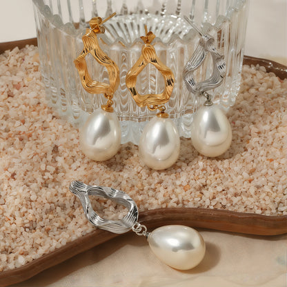 ORA Jewelry CY™ | Celestial Drip 16K Gold & White Gold-Plated Drop Earrings