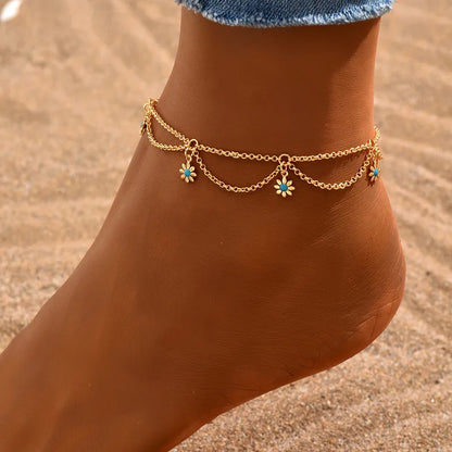 ORA Jewelry CY™ | Golden Petal Drift Anklet