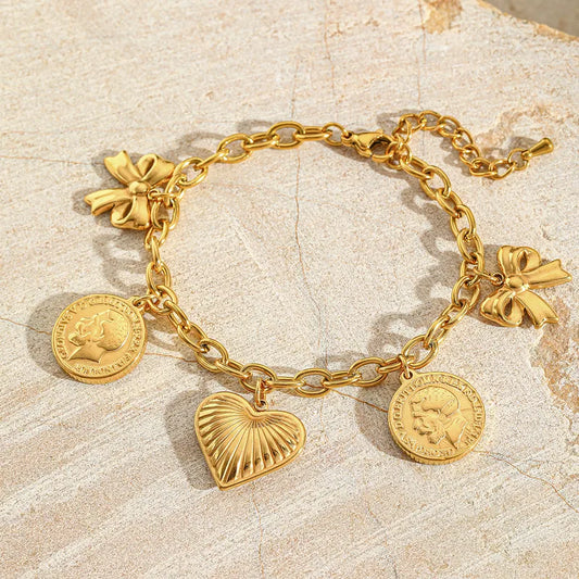 ORA Jewelry CY™ | Belle Amour 18K Gold-Plated Stainless Steel Bracelet