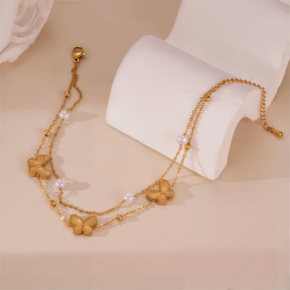 ORA Jewelry CY™ | Butterfly Breeze Charm Anklet