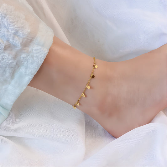ORA Jewelry CY™ | Rhythm Drop Stainless Steel Disc Anklet