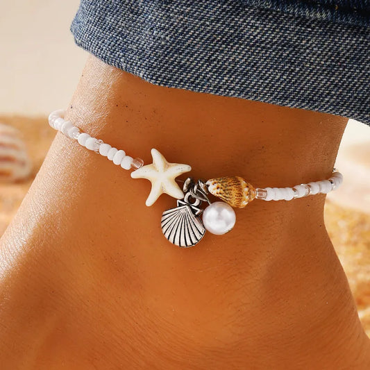 ORA Jewelry CY™ | Seabreeze Dreams Resin & Shell Anklet