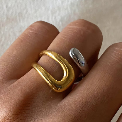 ORA Jewelry CY™ | Dune Curve 304 Stainless Steel Open Ring